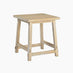 Rockies Square White Oak Wood Side Table