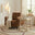 Rockies Square White Oak Wood Side Table