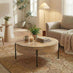 Rohan Round Solid Acacia Wood Coffee Table