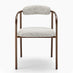2x Rhea Grey Fabric Dining Chairs Bronze Legs