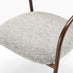 2x Rhea Grey Fabric Dining Chairs Bronze Legs