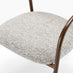 2x Rhea Grey Fabric Dining Chairs Bronze Legs