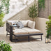 Riviera Grey Metal Modular 4 Seat Corner Garden Sofa Day Bed