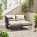 Riviera Grey Metal Modular 4 Seat Corner Garden Sofa Day Bed