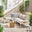 Riviera White Metal Modular 4 Seat Corner Garden Sofa Day Bed