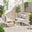 Riviera White Metal Modular 4 Seat Corner Garden Sofa Day Bed
