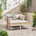Riviera White Metal Modular 4 Seat Corner Garden Sofa Day Bed