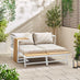 Riviera White Metal Modular 4 Seat Corner Garden Sofa Day Bed