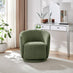 Romilly Green Fabric Swivel Accent Tub Chair