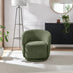 Romilly Green Fabric Swivel Accent Tub Chair