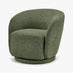 Romilly Green Fabric Swivel Accent Tub Chair