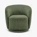 Romilly Green Fabric Swivel Accent Tub Chair