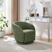 Romilly Green Fabric Swivel Accent Tub Chair