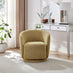 Romilly Mustard Yellow Fabric Swivel Accent Tub Chair