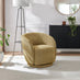 Romilly Mustard Yellow Fabric Swivel Accent Tub Chair
