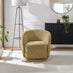 Romilly Mustard Yellow Fabric Swivel Accent Tub Chair