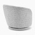 Romilly Grey Fabric Swivel Accent Tub Chair