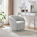 Romilly Grey Fabric Swivel Accent Tub Chair