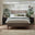 Romy Taupe Recycled Fabric Double Bed Frame