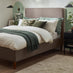 Romy Taupe Recycled Fabric Double Bed Frame