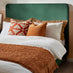 Romy Green Recycled Fabric King Bed Frame
