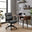 Rosco Black Faux Leather Swivel Office Chair