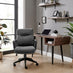Rosco Black Faux Leather Swivel Office Chair