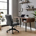 Rosco Black Faux Leather Swivel Office Chair