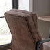 Rosco Brown Faux Leather Swivel Office Chair