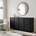 Selene Black Marble Effect 4 Door Sideboard