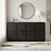 Selene Black Marble Effect 4 Door Sideboard