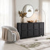 Selene Black Marble Effect 4 Door Sideboard