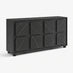 Selene Black Marble Effect 4 Door Sideboard