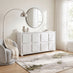 Selene White Marble Effect 4 Door Sideboard