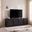 Selene Black Marble Effect 4 Door Storage TV Stand