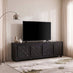 Selene Black Marble Effect 4 Door Storage TV Stand