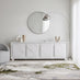 Selene White Marble Effect 4 Door Storage TV Stand