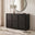 Selene Black Marble Effect 3 Door Sideboard