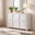 Selene White Marble Effect 3 Door Sideboard