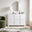 Selene White Marble Effect 3 Door Sideboard