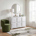 Selene White Marble Effect 3 Door Sideboard
