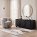 Selene Black Marble Effect 3 Door Storage TV Stand