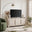 Selene Cream Melamine 3 Door Storage TV Stand