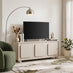 Selene Cream Melamine 3 Door Storage TV Stand