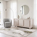 Selene Cream Melamine 3 Door Storage TV Stand