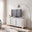 Selene White Marble Effect 3 Door Storage TV Stand