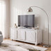 Selene White Marble Effect 3 Door Storage TV Stand
