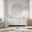 Selene White Marble Effect 3 Door Storage TV Stand