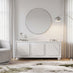 Selene White Marble Effect 3 Door Storage TV Stand