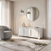 Selene White Marble Effect 3 Door Storage TV Stand